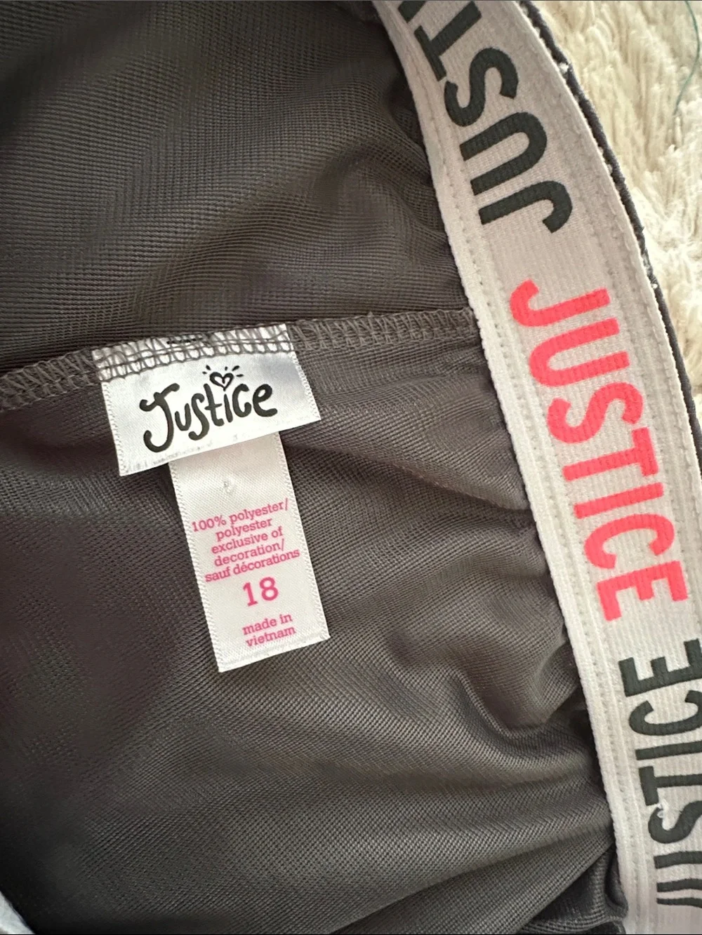 Justice breathable mesh